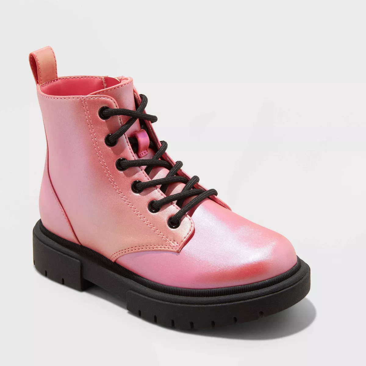 Kids' Kayden Lace-Up Combat Boots - art class™ Pink 5 | Target