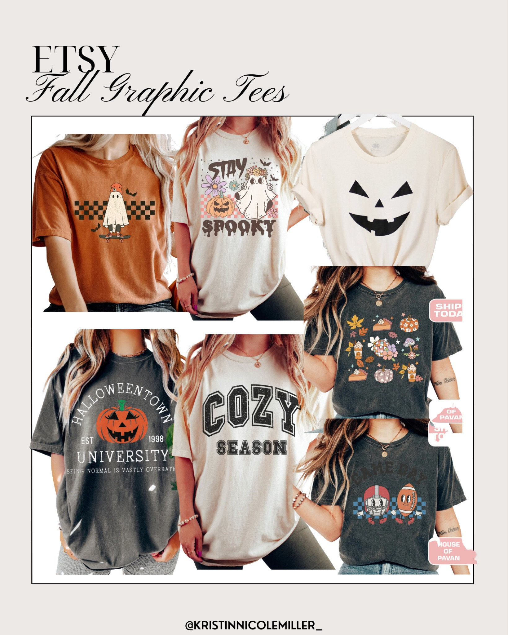 Etsy fall tees, ghosts, pumpkins, jack o lantern, game day, t shirts, cozy season, autumn, cozy style 

#LTKunder100 #LTKstyletip #LTKSeasonal