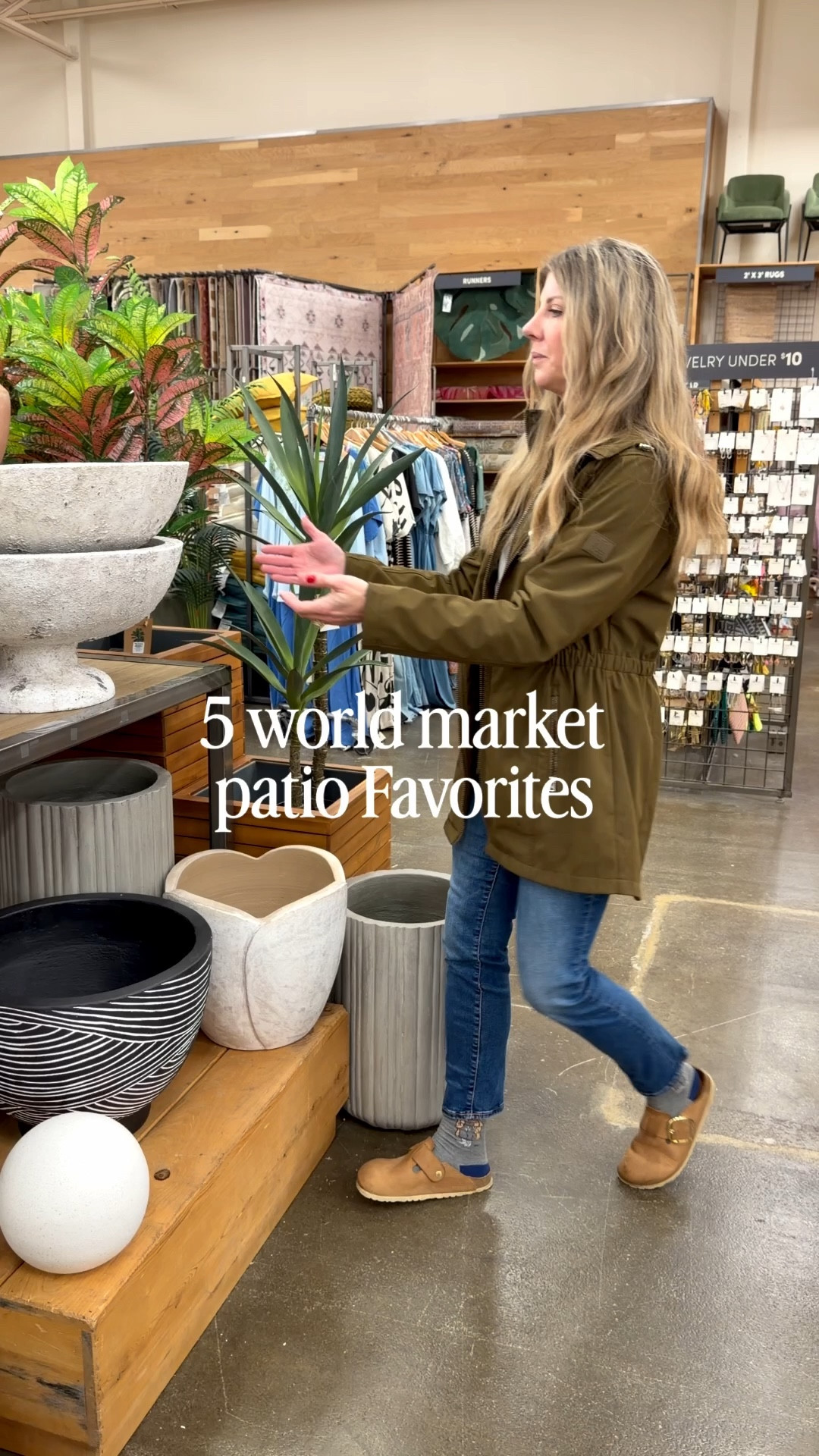 Stopped in world market yesterday and there were so many new pretty patio arrivals, including this very heavy pot/bowl 
The perfectly aged bunny would look so cute on your porch. I bought it. This cottage doormat is one of a kind, truly adorable and I’ve never seen such a pretty solar powered lamb, it finally exists.

#LTKHome #LTKSaleAlert