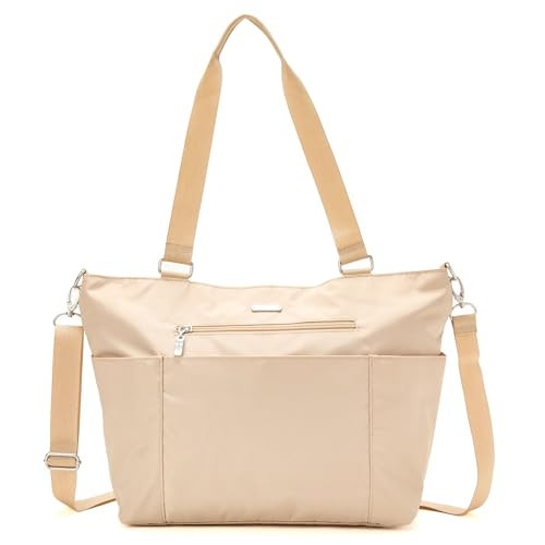 Baggallini Essential Laptop Tote - Work Tote Bag with Laptop Sleeve - Lightweight Travel Crossbody Shoulder Bag for Women | Amazon (US)