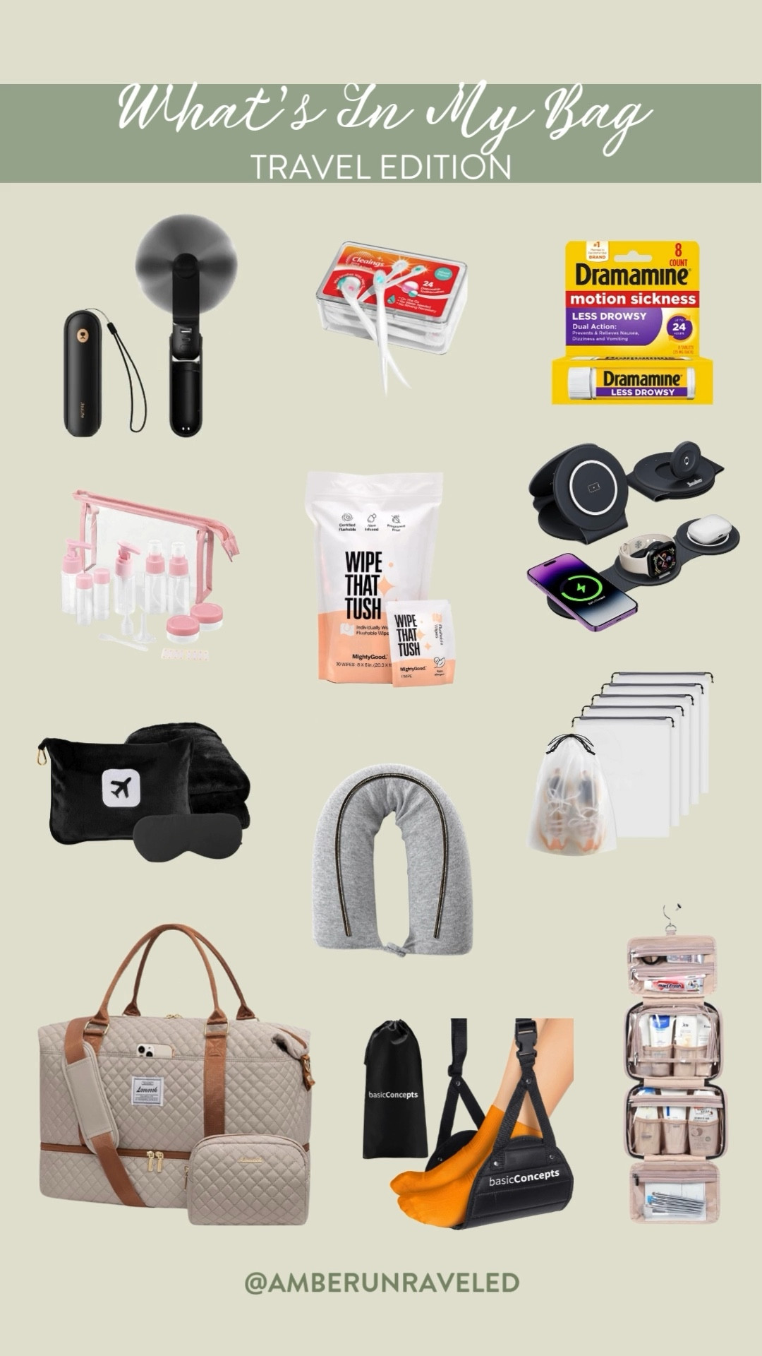 Say goodbye to jet lag and hello to organized bliss! This bag is filled with game-changing travel products, from foot hammock to a comfy neck pillow. Travel smarter, not harder! travel essentials, whats in my bag, packing tips, affordable finds, amazon finds, jetsetter

#LTKSeasonal #LTKFindsUnder50 #LTKTravel