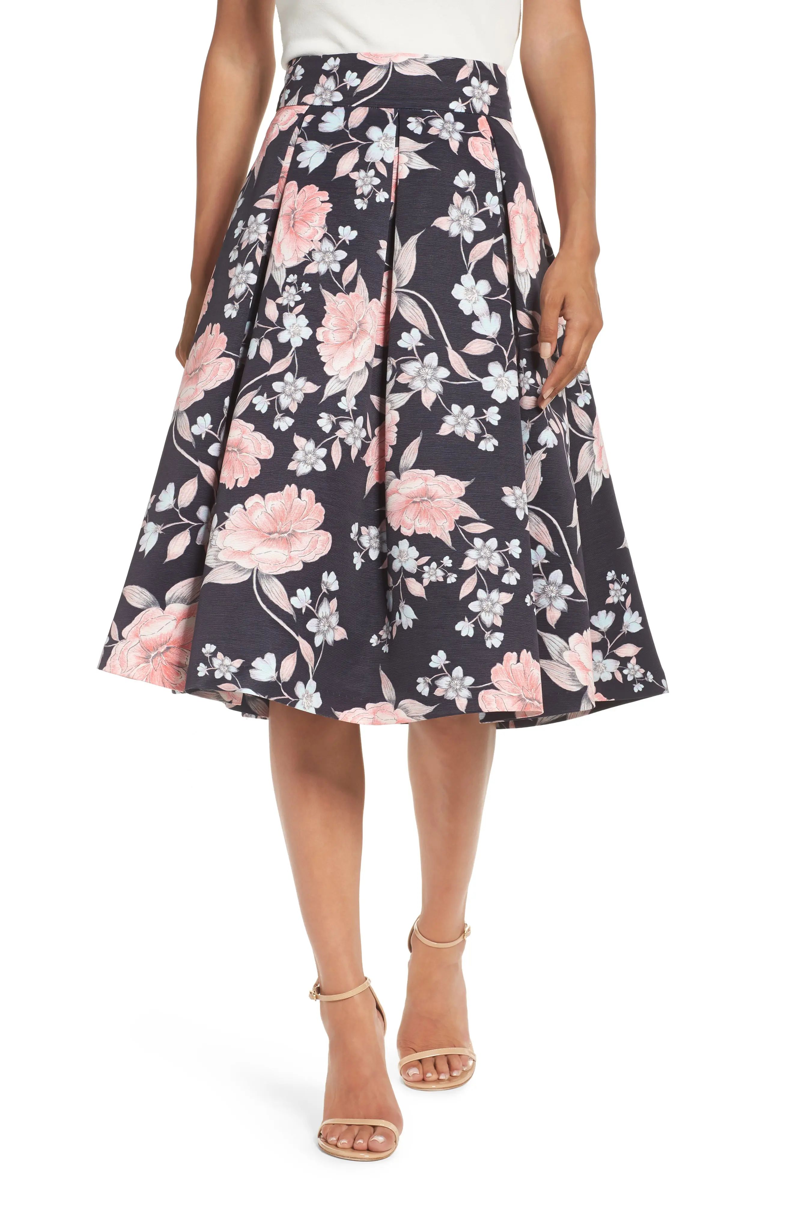 Floral Print Midi Skirt | Nordstrom