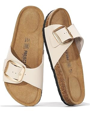 Project Cloud Genuine Leather Sandals Women Dressy Summer Beach Essentials - Flip Flops & Slides ... | Amazon (US)