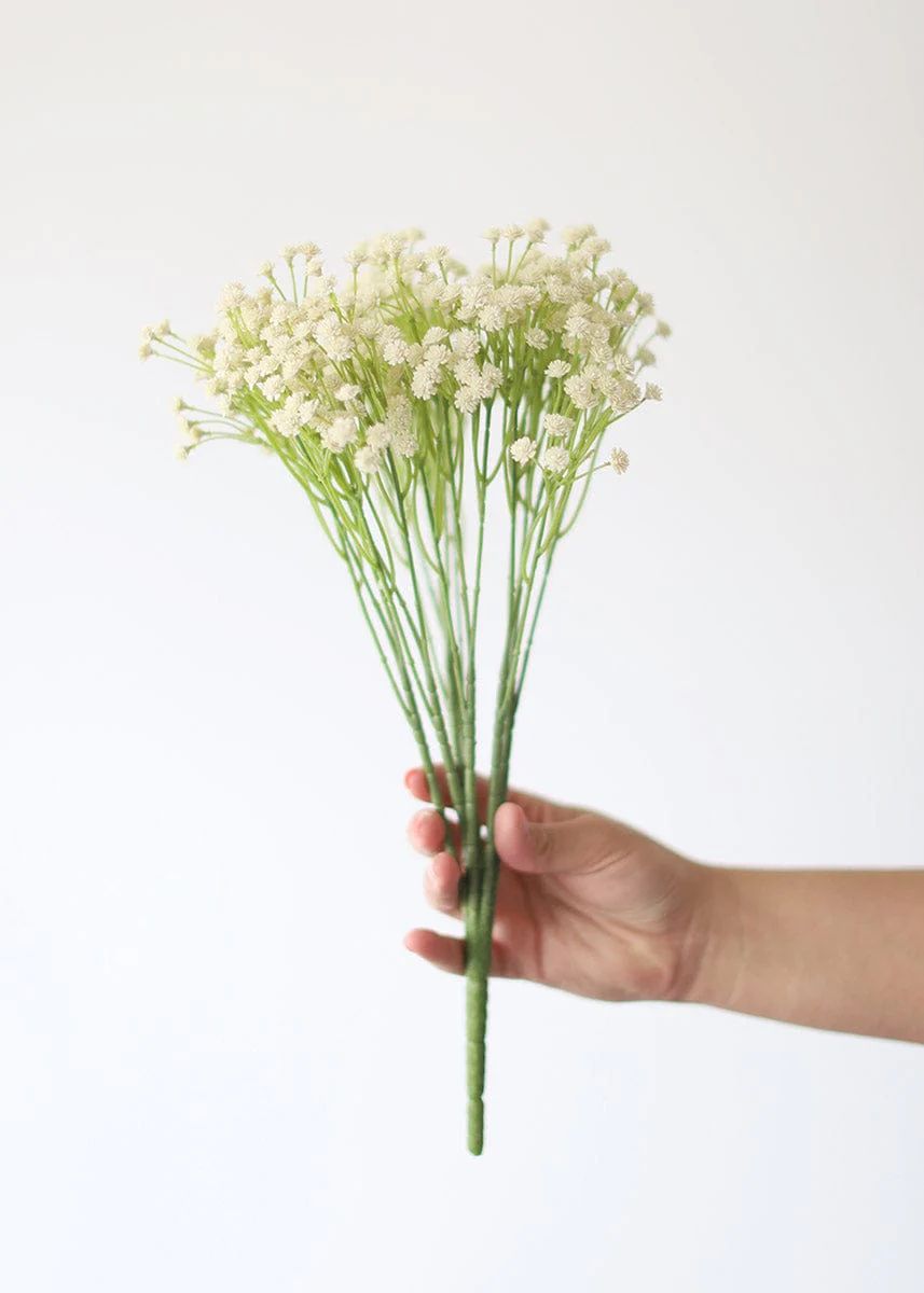 Real Touch Flowers Baby's Breath Bush in Beige Ivory | Afloral (US)