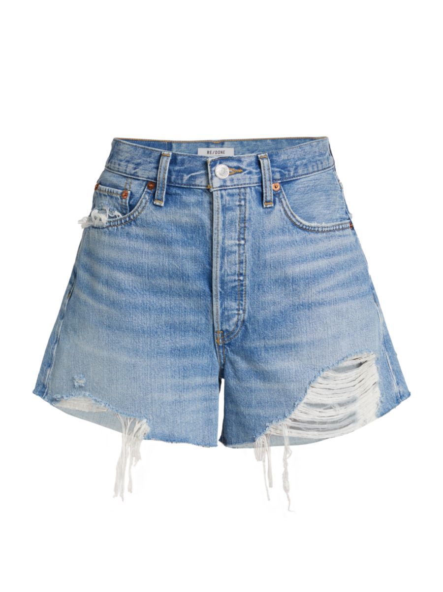 High-Rise Distressed Shorts | Saks Fifth Avenue