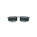 Maui Jim Kanaha (Universal Fit) 409N-02 | Polarized Gloss Black Rimless Frame Sunglasses, Neutral Gr | Amazon (US)