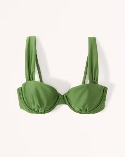 Women's Wide Strap Pleated Underwire Bikini Top | Women's Sale | Abercrombie.com | Abercrombie & Fitch (UK)