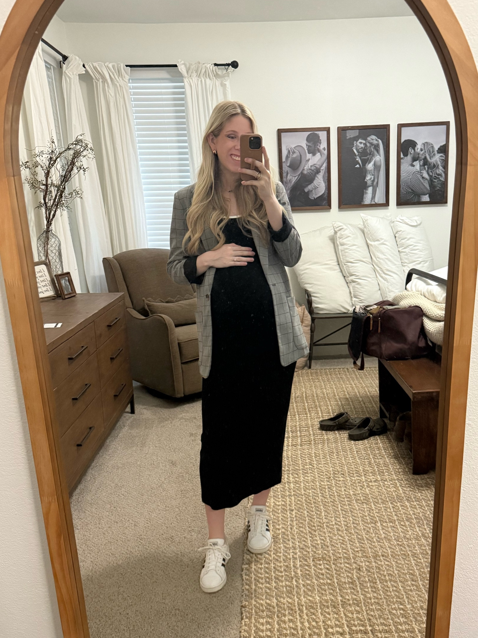 Bump friendly Target dress for workwear looks 🖤 (wearing my usual size) 

#LTKsalealert #LTKbump #LTKfindsunder50