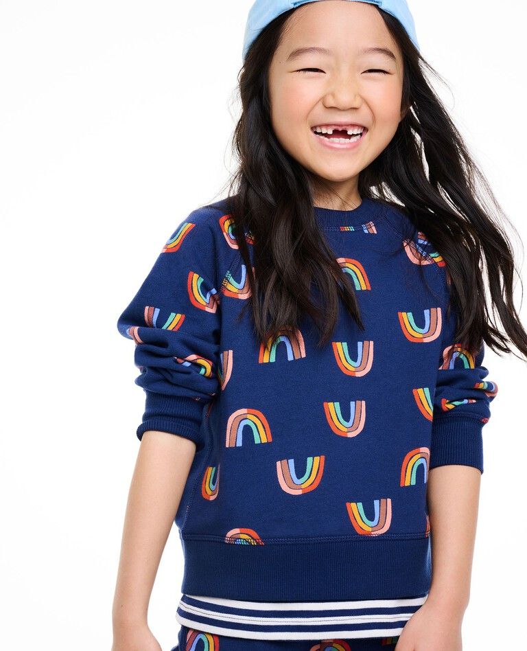 Bright Kids Basics Print Sweatshirt | Hanna Andersson