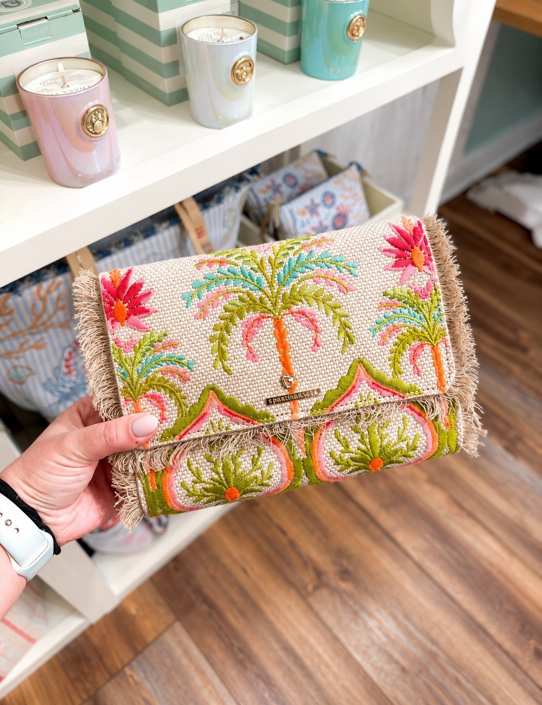 Coastal girl summer but make it handbags 🌴🩷 absolutely obsessed with every single detail from this collection… the embroidery, bamboo accents, palm prints, all of it!! These pieces look SO luxe in person and would be perfect for beach trips, resort dinners, summer weddings, or just adding a little color to your everyday outfits ✨ #LTKstyle #LTKtravel #ResortStyle #CoastalStyle #BeachVacation #SummerAccessories #VacationStyle #HandbagCollection #ColorfulStyle #PalmPrint #SummerFashion #LTKunder100 #BoutiqueFinds #BeachyVibes #TropicalStyle #SummerMustHaves #VacationReady #CoastalGrandmother #PreppyStyle #IslandStyle

#LTKgrwm #LTKootd #LTKmomlife