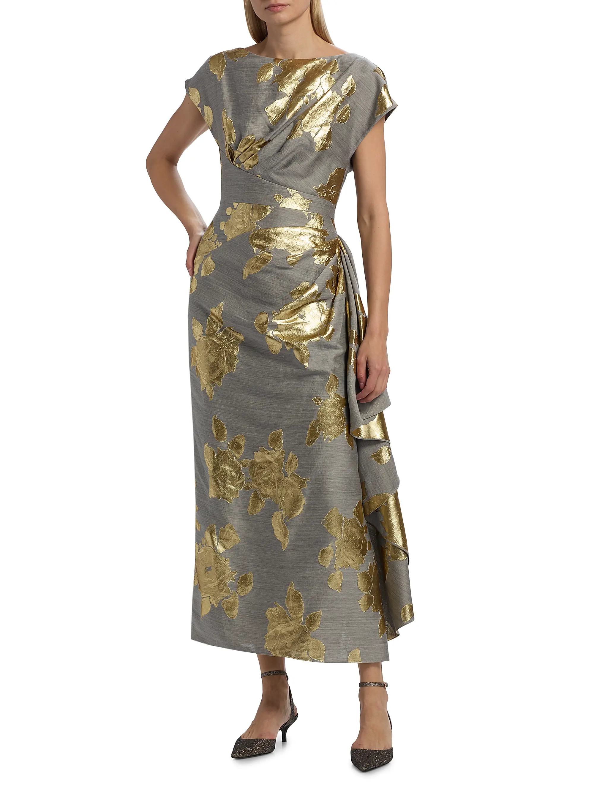 Florence Metallic Floral Cocktail Dress | Saks Fifth Avenue