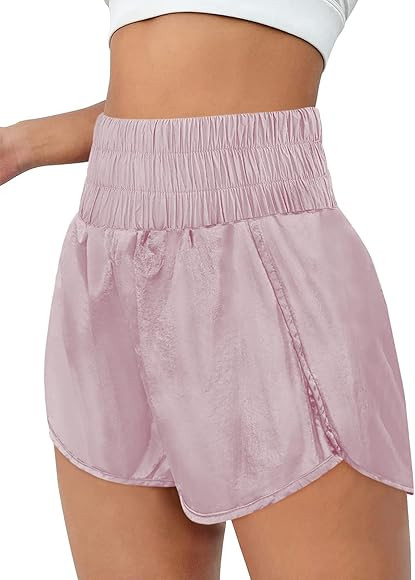 AUTOMET Womens High Waisted Athletic Shorts Elastic Casual Summer Running Shorts Quick Dry Gym Wo... | Amazon (US)