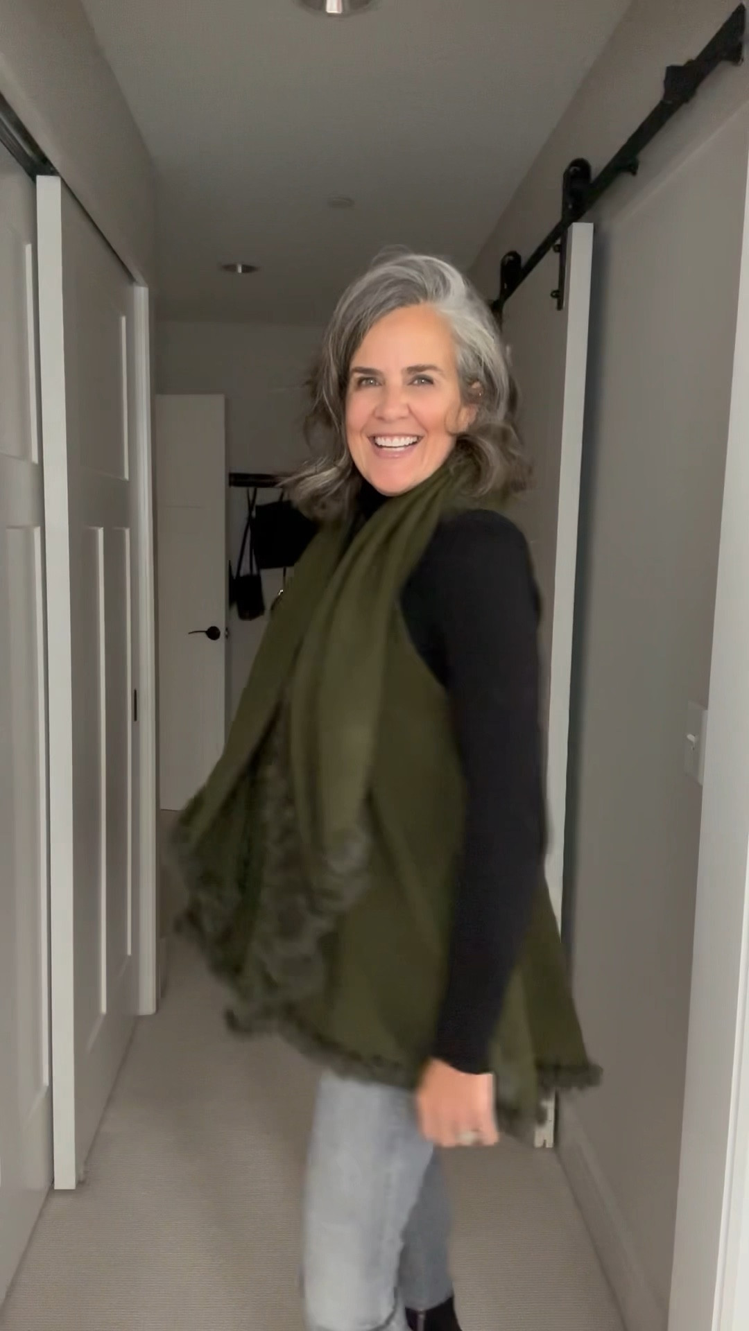 The Shawl That Does It All!!! This is a must-have fall fashion item. This clever sweater shawl from @heidikagandesigns can be styled 4 ways:

1️⃣Shawl
2️⃣Vest
3️⃣Poncho
4️⃣Belted Wrap Sweater

It’s easy to style and makes a perfect travel piece. Pair it with your favorite jeans, black leggings or a pretty knit pant. Or slip it over your favorite little black dress this holiday. It can dress your favorites up and turn your basics into a sharp outfit–they can be worn from the carpool line to the cocktail party! There’s nothing fussy about this style…it’s all fun.

This design was created out of need because Heidi was tired of shawls, wraps and pashminas that kept falling off. Heidi knows women like me having clothes that are effortless and easy. You’ll be seeing me a LOT this winter in this green top. Pick from fur trim (the olive green one that I’m wearing) or ruffle trim in dozens of colors. 
($125)



#LTKstyletip