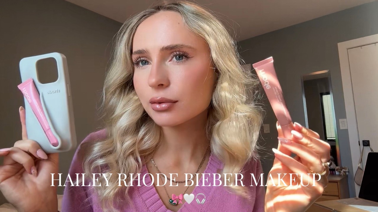 Hailey Rhode Bieber Spring Berry makeup tutorial on my YouTube @AugustaHaynes 🎀🤍💅🏻 #LTKBeauty #haileybieber #rhode #rhodeskin #springmakeup 