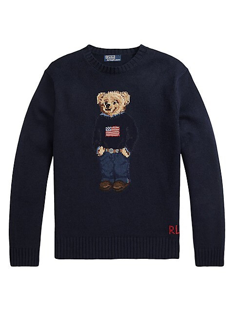 Polo Ralph Lauren Polo Bear Linen & Cotton Sweater | Saks Fifth Avenue