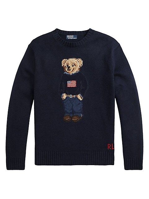 Polo Ralph Lauren Polo Bear Linen & Cotton Sweater | Saks Fifth Avenue