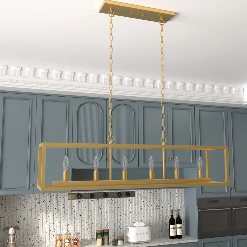 Finchley 6-Light Kitchen Island Linear Chandelier | Wayfair North America