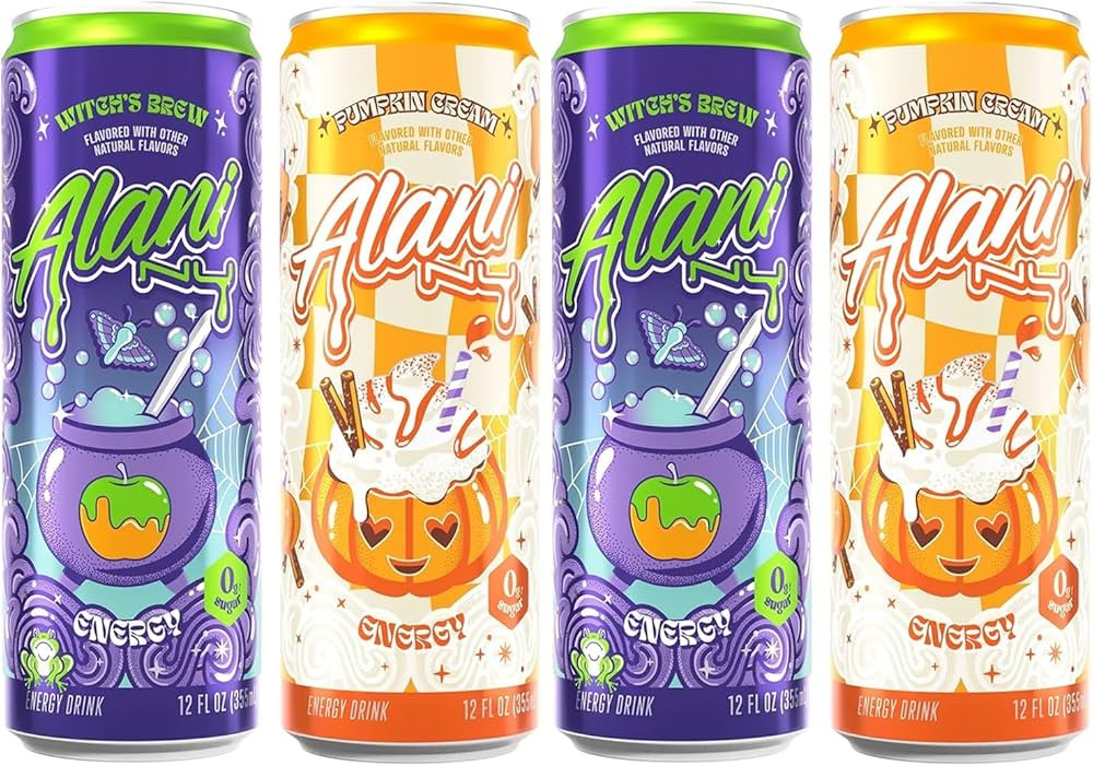 Alani Witch's Brew & Pumpkin Cream Sugar Free, Low Calorie Energy Drinks, Zero Sugar, 15 Calories... | Amazon (US)