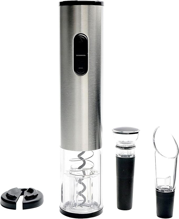 HOMQYTE Electric Corkscrews Wine Bottle Opener Set with Aerator, Foil Cutter, Wine Stopper, House... | Amazon (US)
