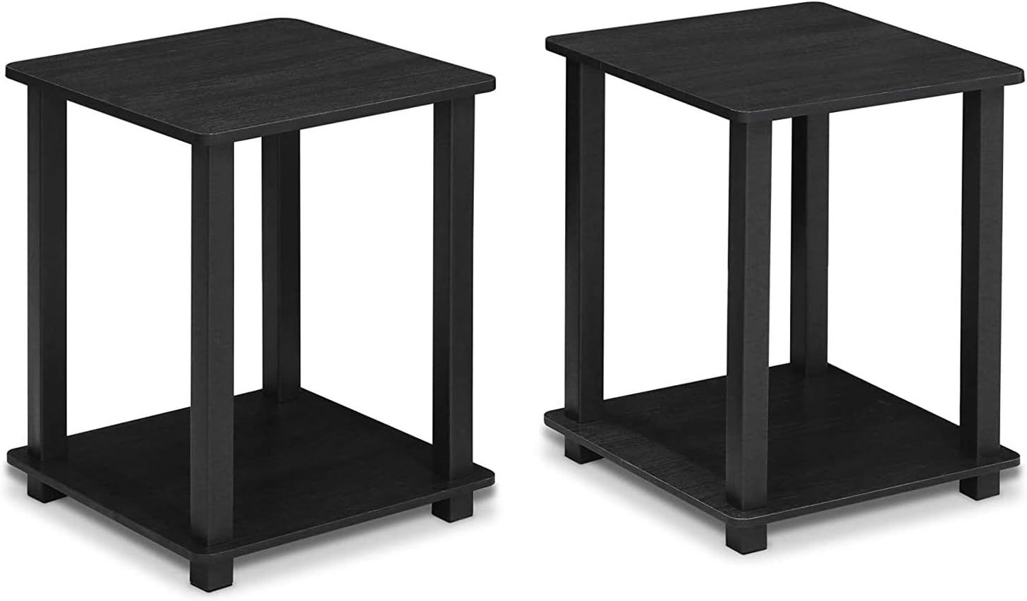 Amazon.com: Furinno Simplistic Set of 2 End Table, Americano/Black : Home & Kitchen | Amazon (US)