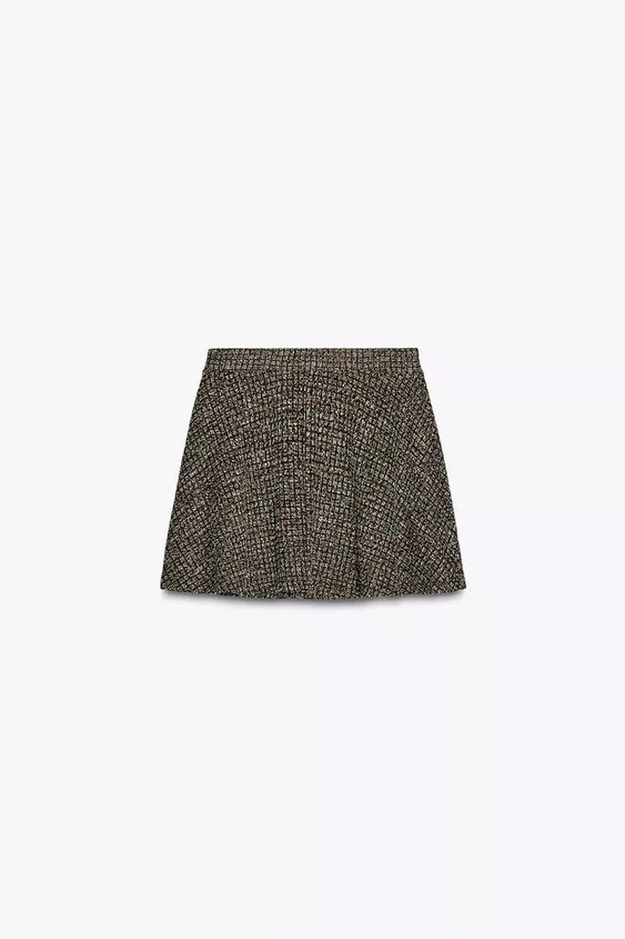STRUCTURED JACQUARD MINI SKIRT | Zara US