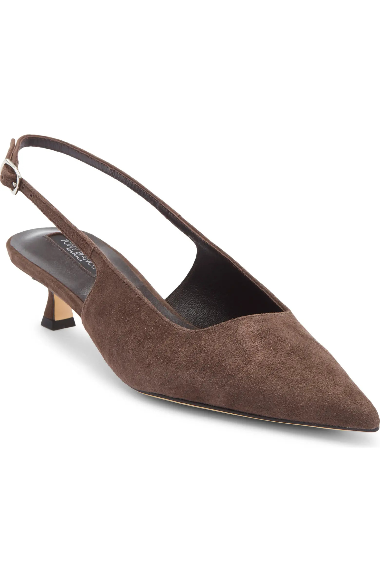 Tony Bianco Crush Slingback Pointed Toe Kitten Heel Pump (Women) | Nordstrom | Nordstrom