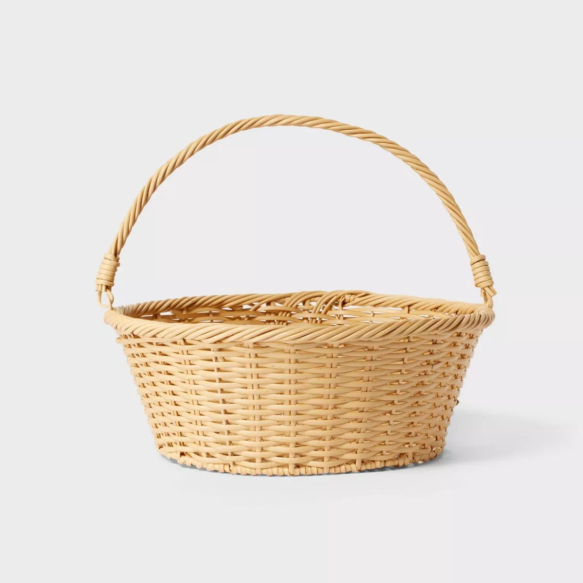 14.5" Polyethylene Willow Easter Basket Natural - Spritz™ | Target