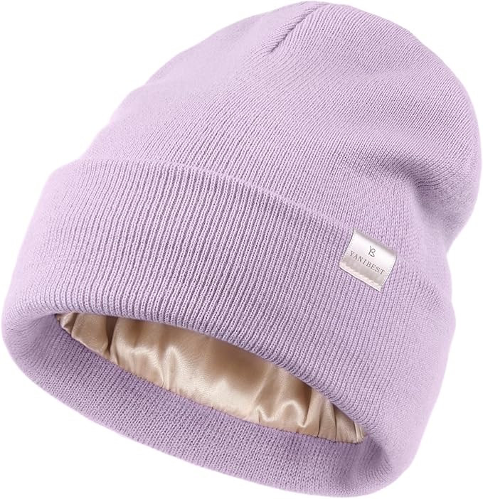 YANIBEST Satin Lined Beanie for Women Reduce Frizz Winter Hats for Women Men Silk Lining Soft Slo... | Amazon (US)