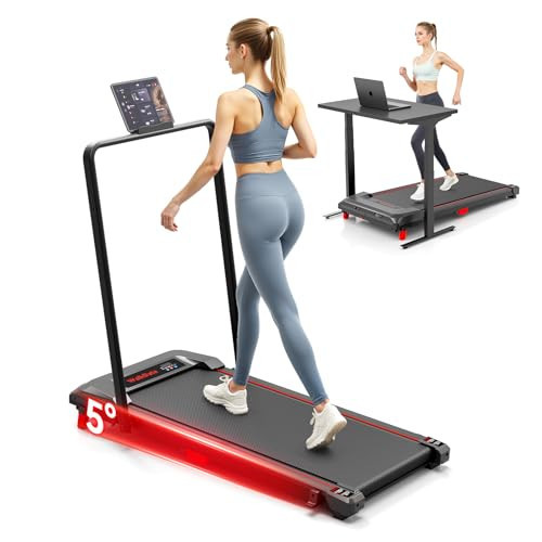 WalkDate Walking Pad Treadmill with Incline and Handle Bar, Walking Pad with Remote Control and Incline for Home Office, Led Display | Amazon (US)