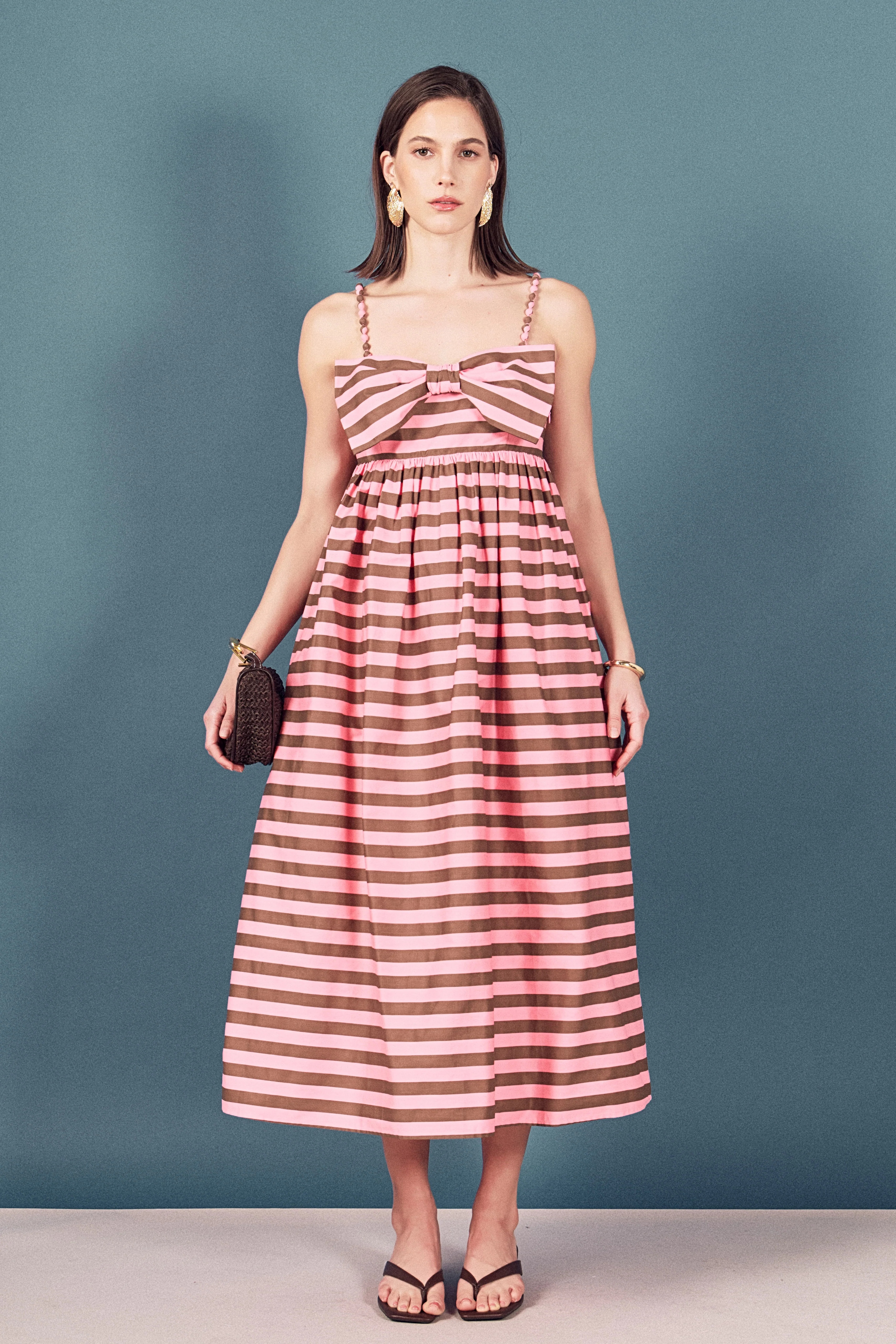Striped Midi Dress | English Factory