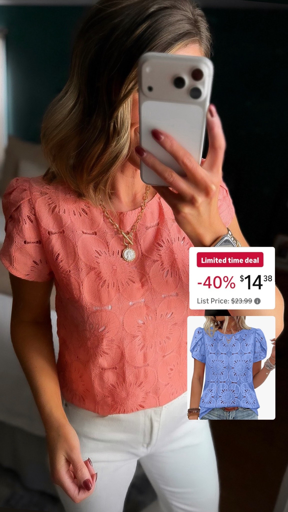Adorable spring tops on sale. Some as low as $12.99. Wearing size small 

#LTKWorkwear #LTKOver40 #LTKSeasonal
