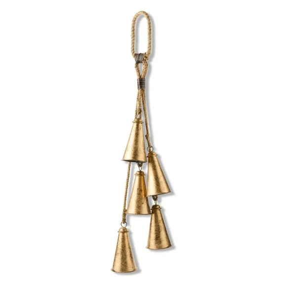 Metal Bells Hanging Christmas Decoration, Antique Gold, 32", by Holiday Time | Walmart (US)