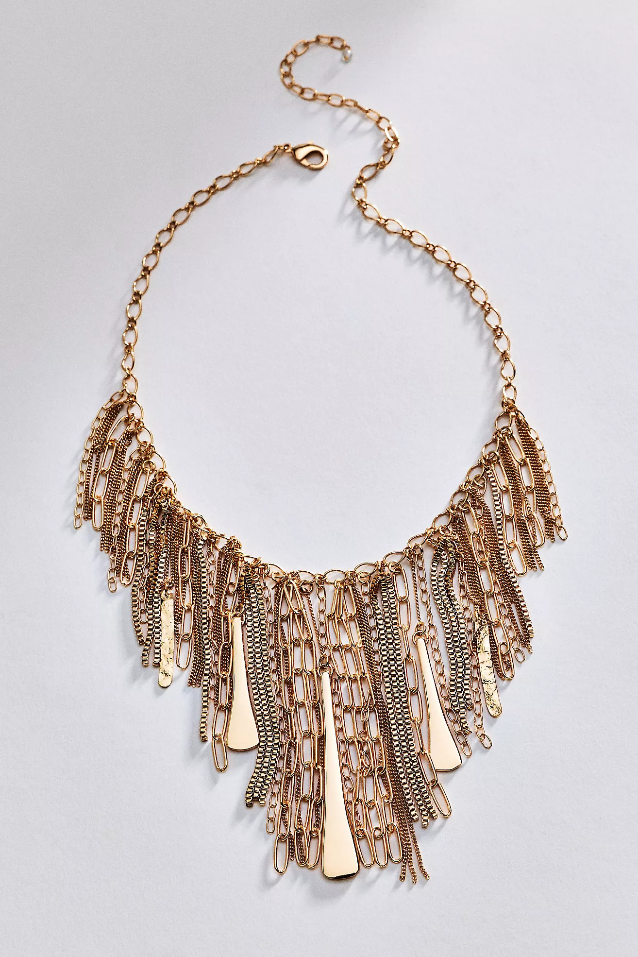 By Anthropologie Chainmail Mixed Metal Necklace | Anthropologie (US)