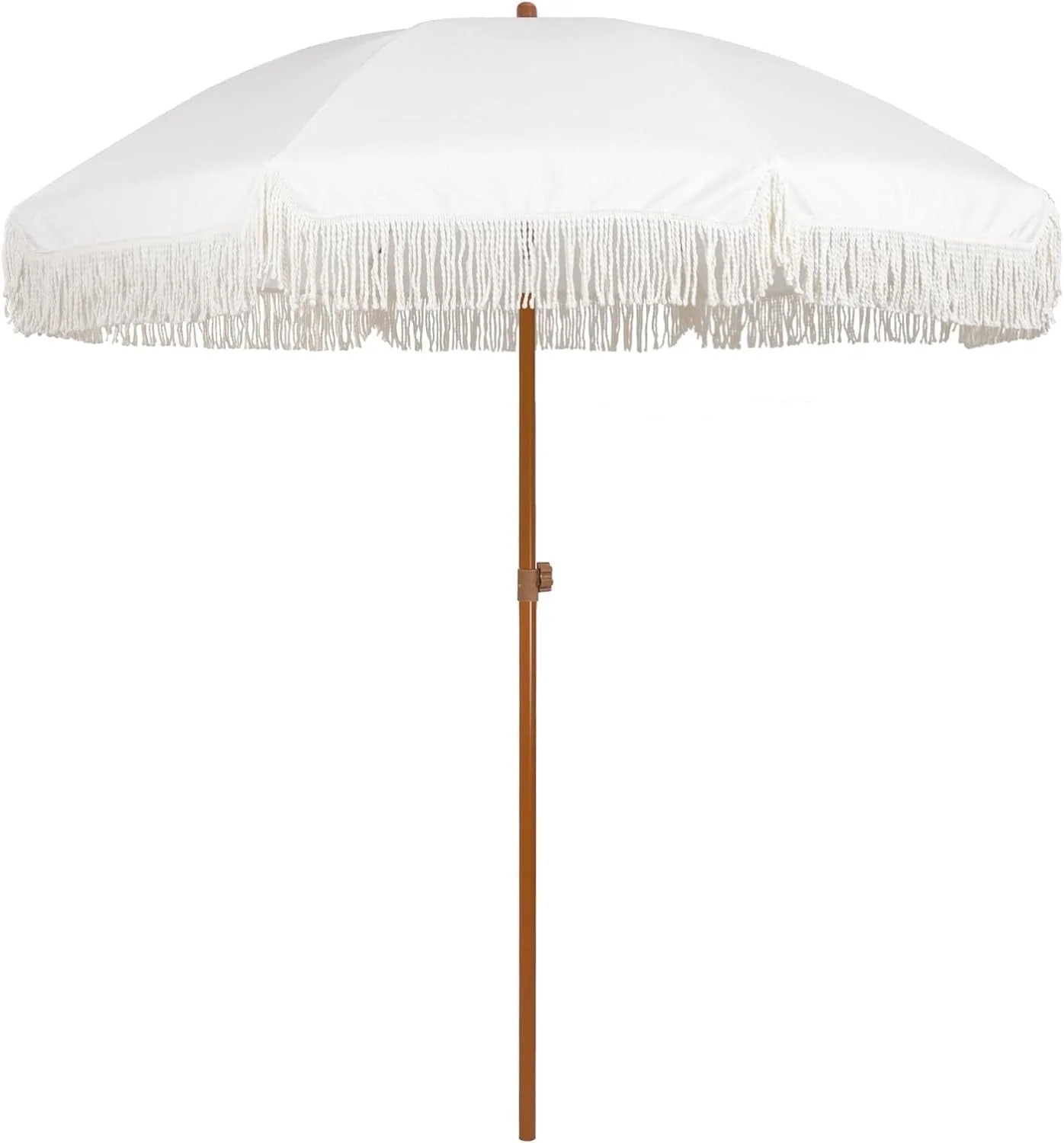 AMMSUN 7ft Fringe Patio Umbrella, Outdoor Table Tassels Umbrella with Push Button Tilt UPF50+ Sha... | Walmart (US)