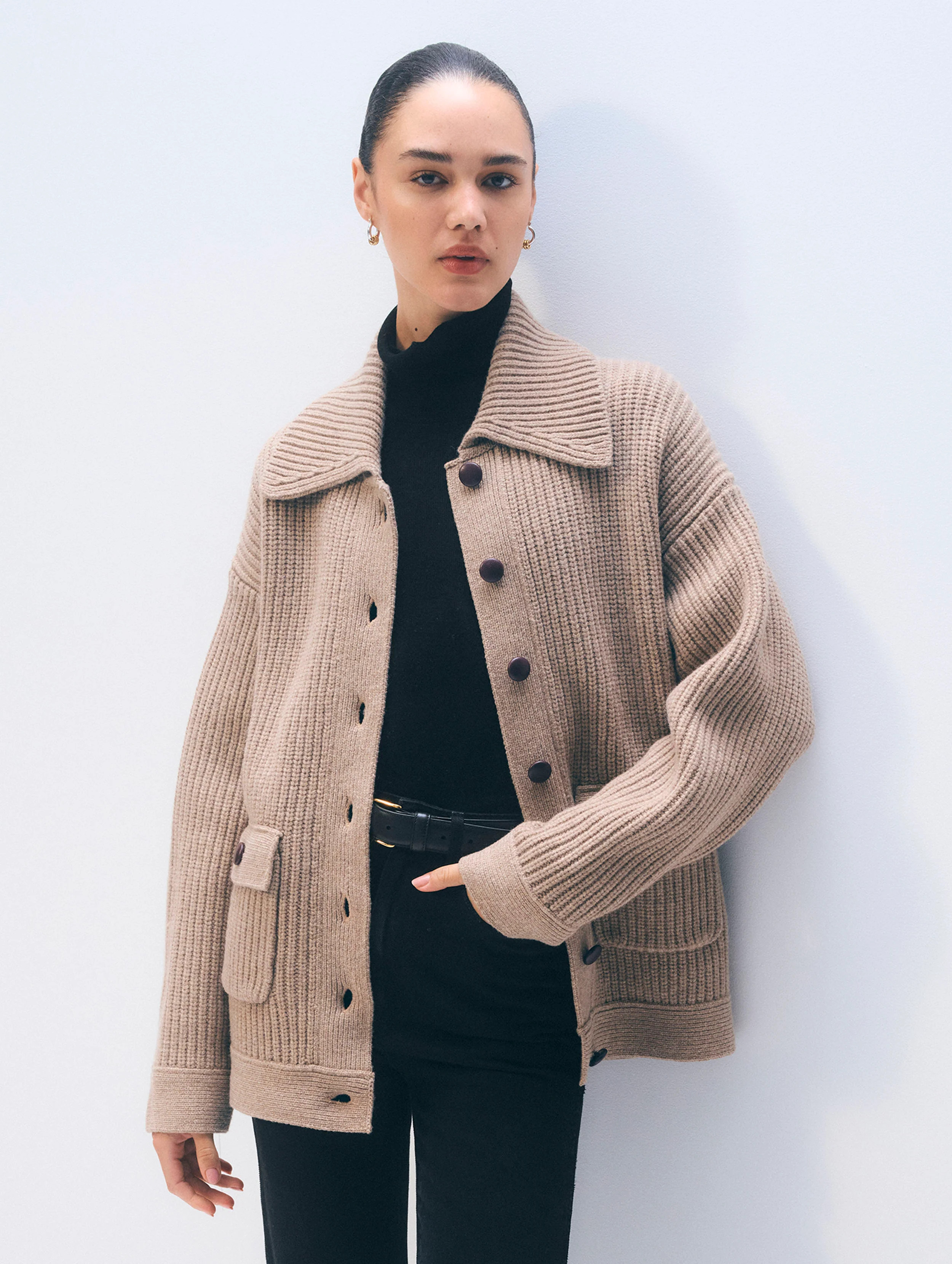 Merino Fisherman Jacket | Macadamia | White and Warren