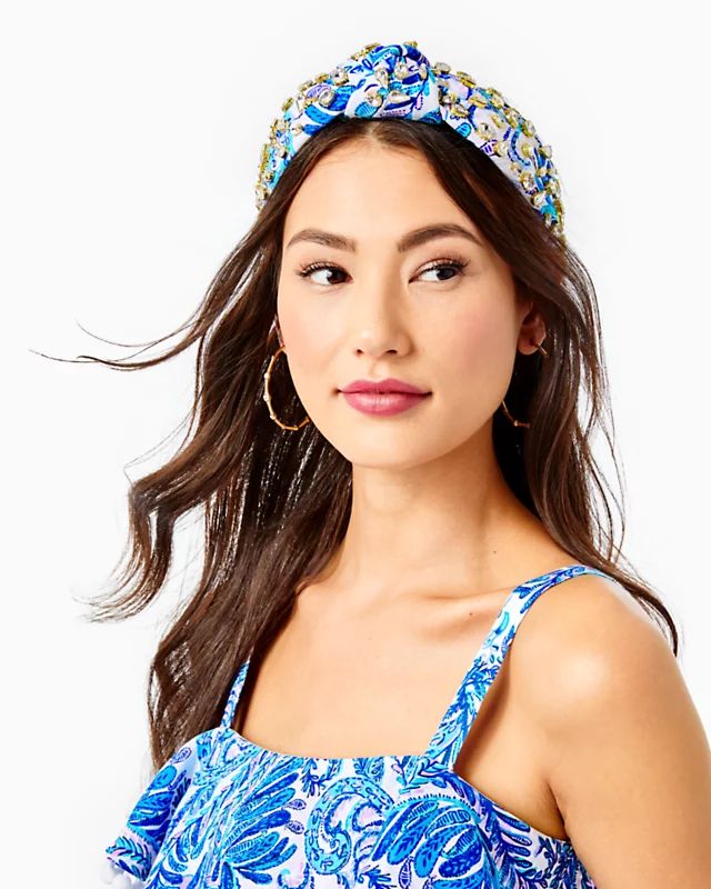 Lele Sadoughi x Lilly Regular Knotted Crystal Embellished Headband | Lilly Pulitzer