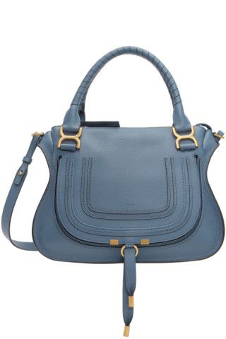 Blue Medium Marcie Shoulder Bag | SSENSE