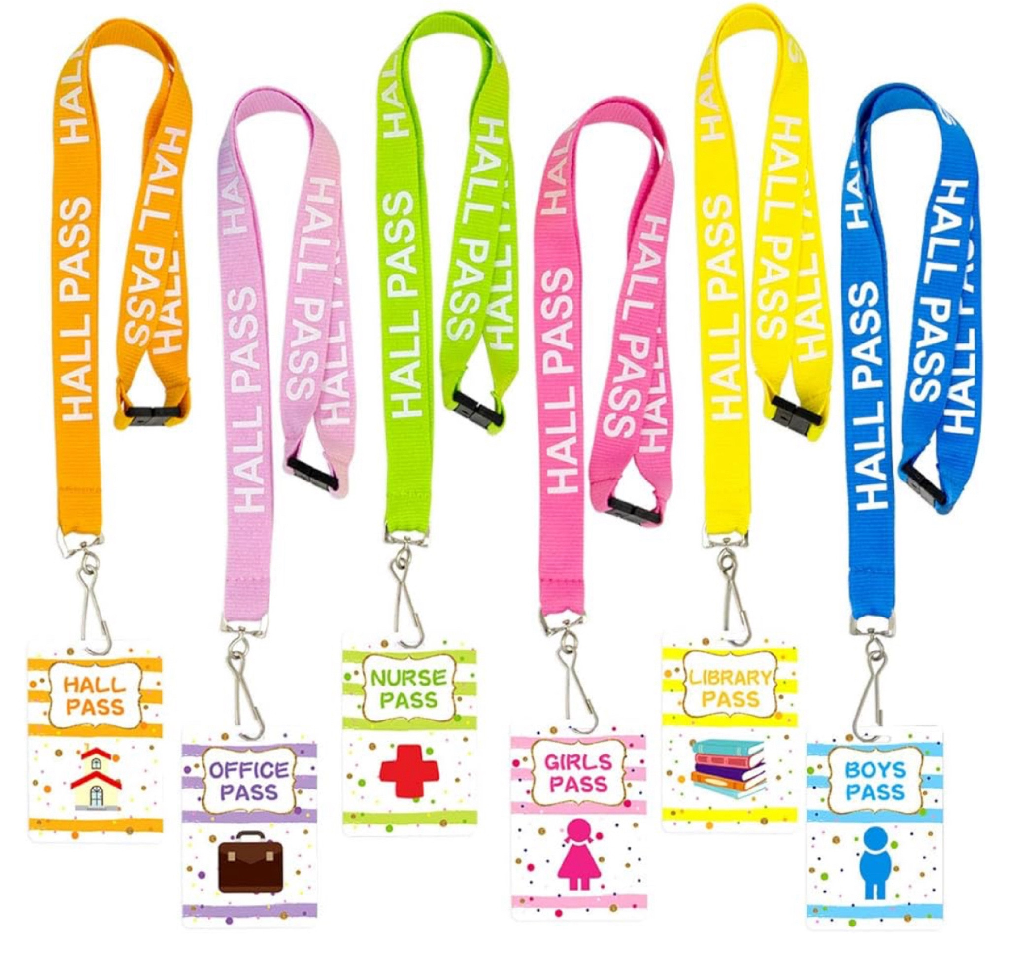 Hall Pass Lanyards and School Passes Set of 6 for School Supplies Teachers’ Helper Classroom Gift
Amazon's
Choice
in Hall Passes by ceiba tree