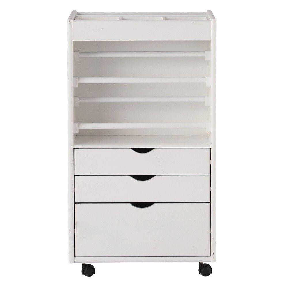 Stanton White Deluxe Wrapping Cart (20 in. W) | The Home Depot