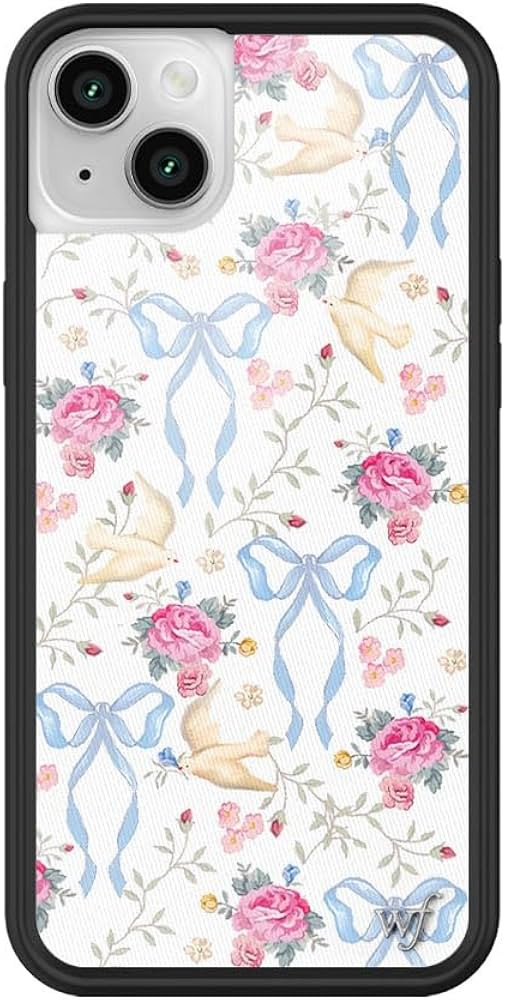 Wildflower Cases - Lovey Dovey Case, Compatible with Apple iPhone 13/14 | Pink, White, Floral, Do... | Amazon (US)