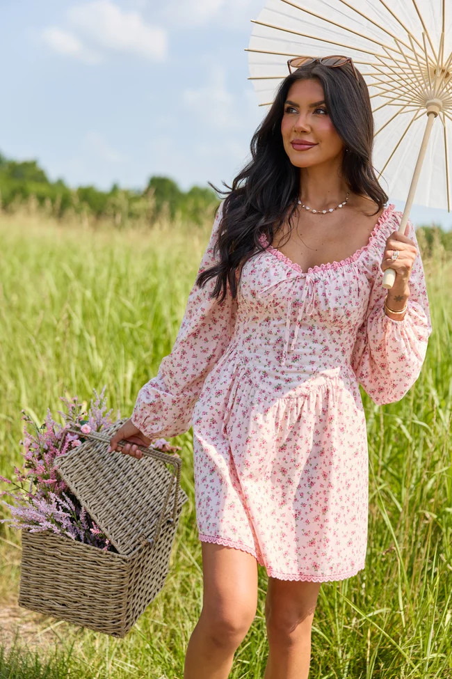 Rosemary Pink Floral Mini Dress FINAL SALE | Pink Lily