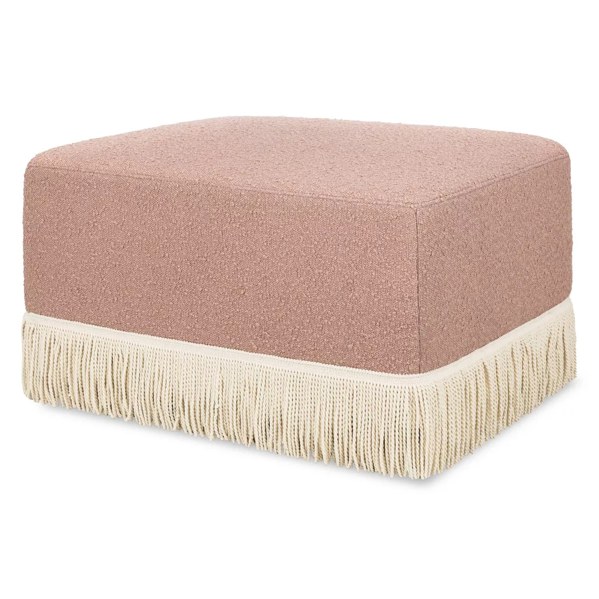 Namesake Crawford Gliding Ottoman - Rose Boucle with Ivory Tassel Fringe | Target