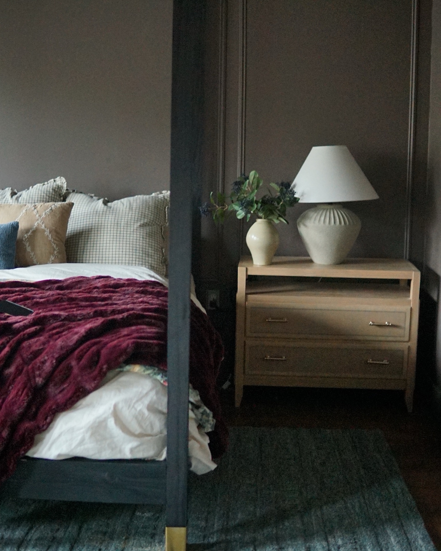 My moody, color drenched bedroom is probably my favorite room in the house. I put so much work into this space and I absolutely love it! What do you think of the color drenching??
#PrimaryBedroom #DIY #BedroomRefresh #HomeDecor #ColorDrench

#LTKHome