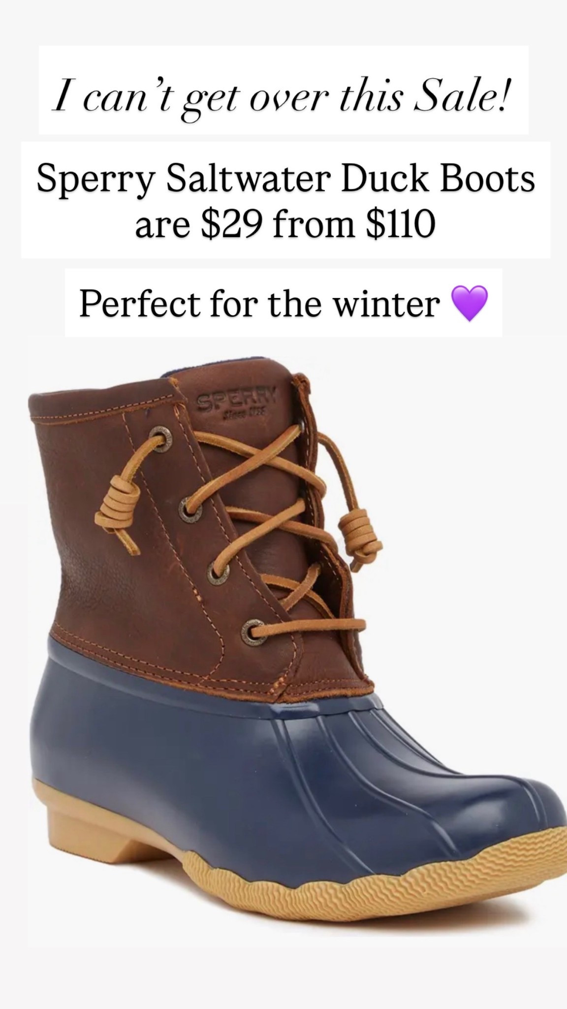 Sperry duck boots are $29 from $110

#LTKFindsUnder50 #LTKSaleAlert