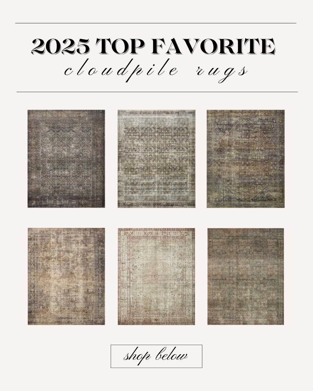 These 6 cloud-pile rugs never failed us in 2025 — soft, neutral in every space, and durable for real life. Rounded up for you from a home stager & designer who uses them constantly. 

 #LTKGiftGuide #LTKU #LTKHome