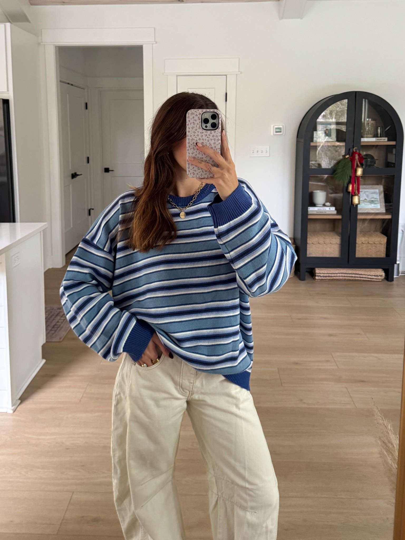 love this striped oversized slouchy sweater!! the blue color is so cute:) wearing size M (code: marymargaret gets you a discount) 

#LTKHoliday #LTKootd #LTKSeasonal