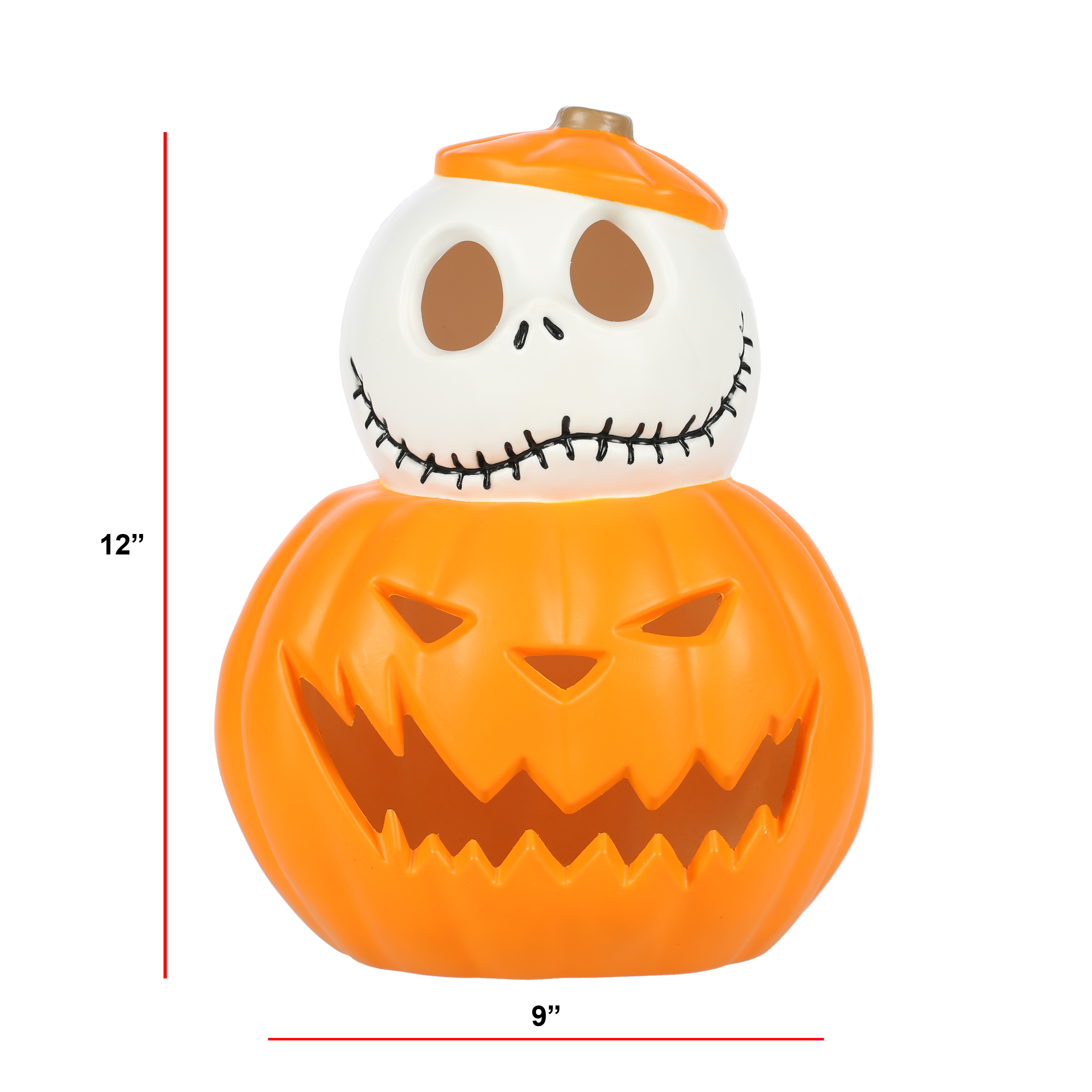 Halloween Orange & White Light-up Jack Skellington in Pumpkin Stack Decoration, 12 in, by Disney | Walmart (US)