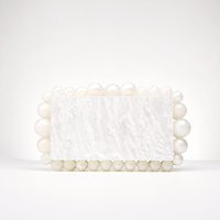 Mayfair | Acrylic Clutch Bag Pearl Eos Evening Part Beaded Bride Bridesmaid | Etsy (UK)