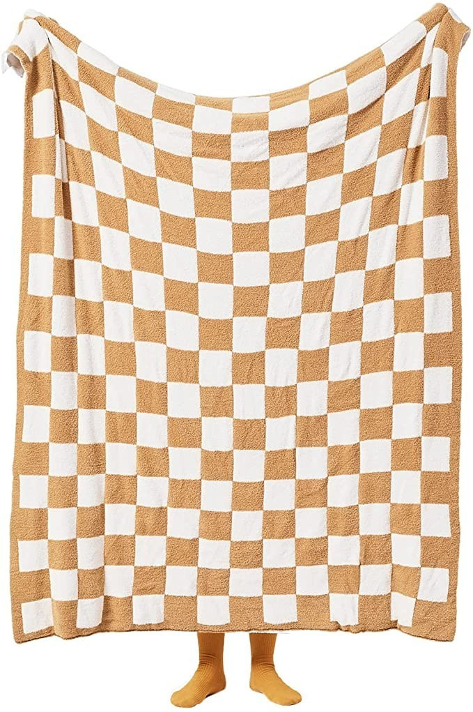 YIRUIO Throw Blankets Checkerboard Grid Chessboard Gingham Warmer Comfort Reversible Long Shaggy ... | Amazon (US)