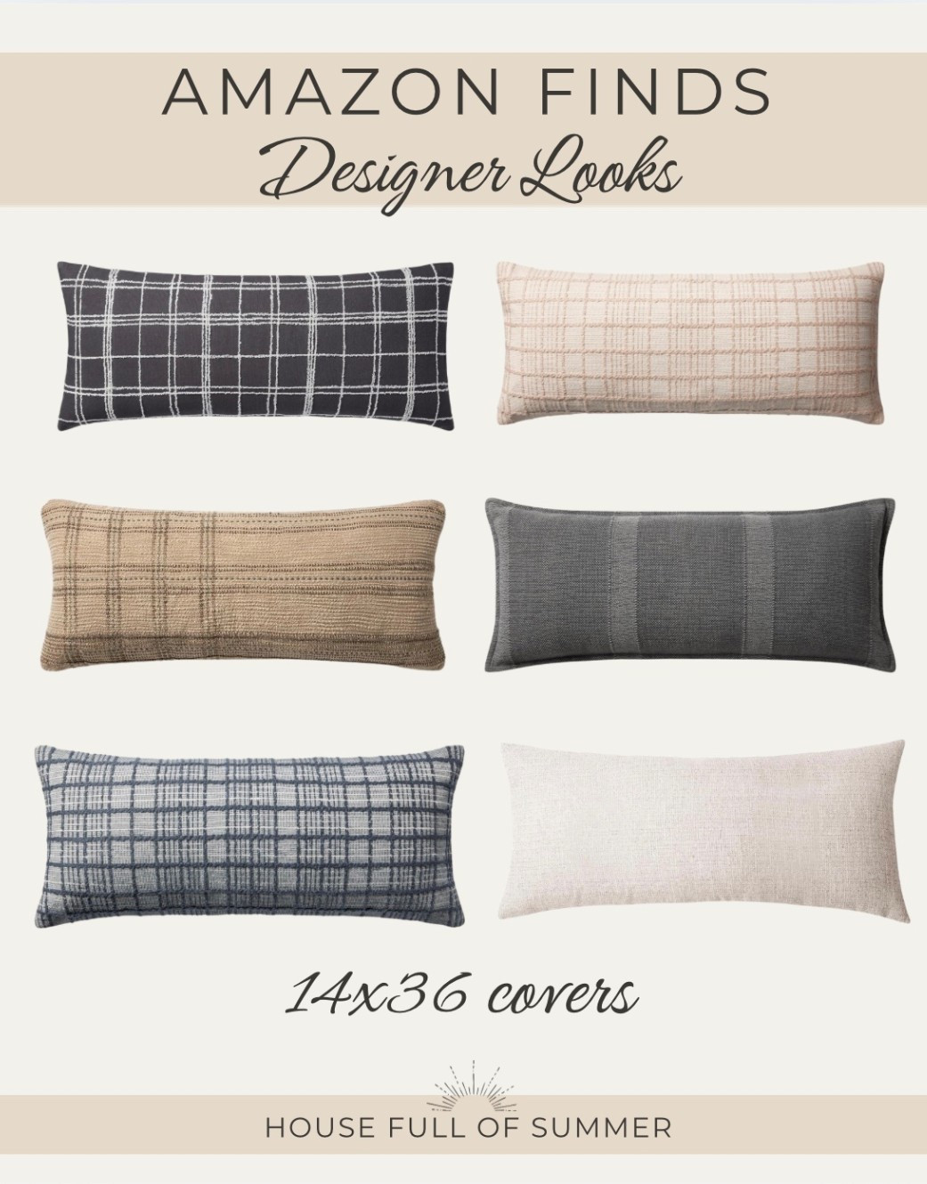 Lumbar pillows long pillow covers for bed bedding 

#LTKHome #LTKFindsUnder50